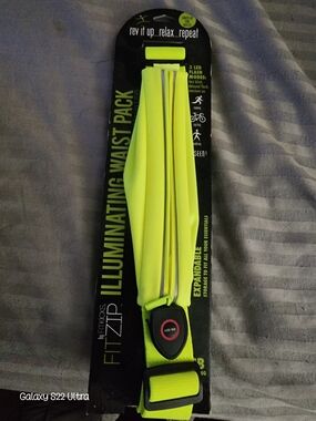 Illuminating Waist Pack - Neon Yellow Safety Belt